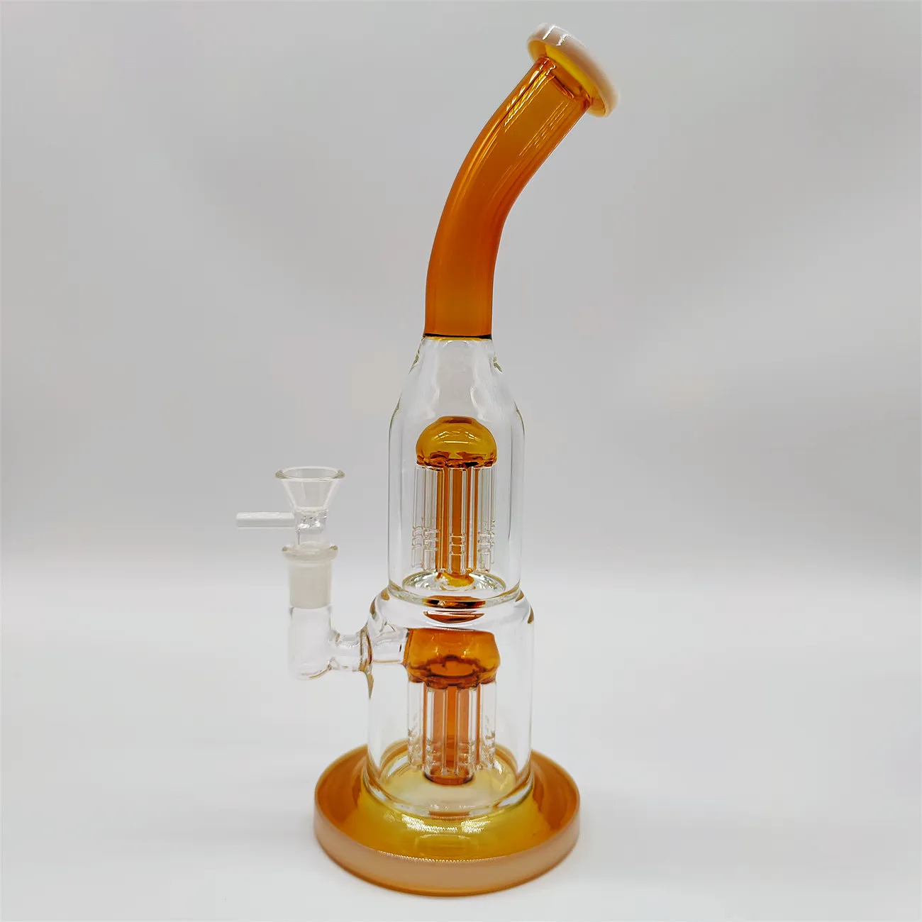 12 inch 2 lagen kam glazen bongwaterpijpen champagne waterpijpbeker roken bubbler as catcher 14 mm mannelijke gewrichtskom