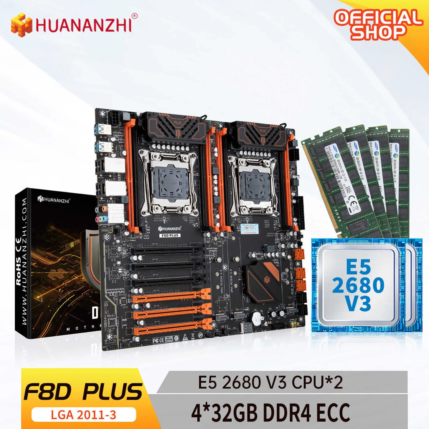 Motherboard With Dual CPU And High Capacity RAM Kit Server Grade