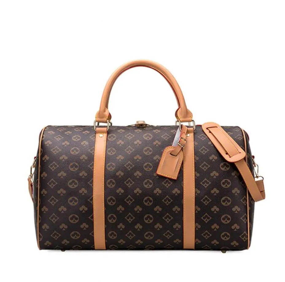 Designers Luxe premium lederen heren dames reistas plunjezak lederen bagage handtassen grote capaciteit sporttassen