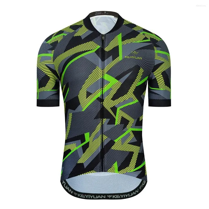 Racing Jackets Keyiyuan Summer Short Sleeve Cycling Jersey Pro Team 2022 Men MTB Bicycle Clothing Breattable Mountain Bike Sport Wear