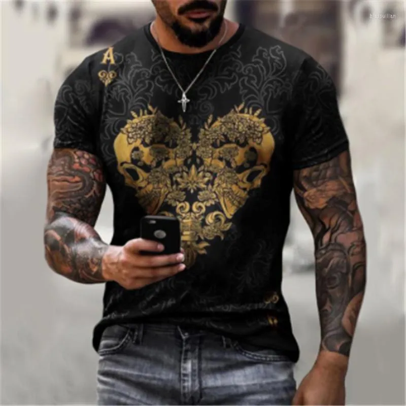 メンズTシャツ最新の夏の短袖3DプリントTシャツ通気性ポリエステル生地費用対効果