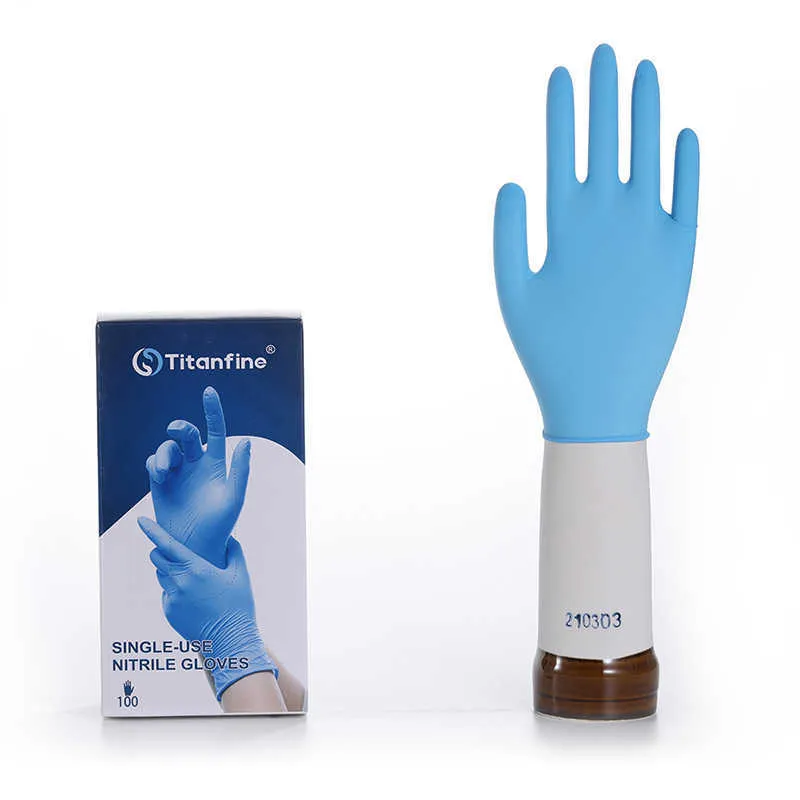 20 piecesBlue Cleaning Pure Nitrile Rugger Gloves Kitchen Lab