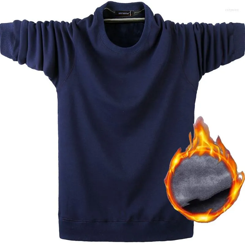 Herr t-skjortor Autumn Winter Men's Thermal Shirt mjuk sammet tjock långärmad t-shirt män svart vit smal fit tshirt homme plus storlek