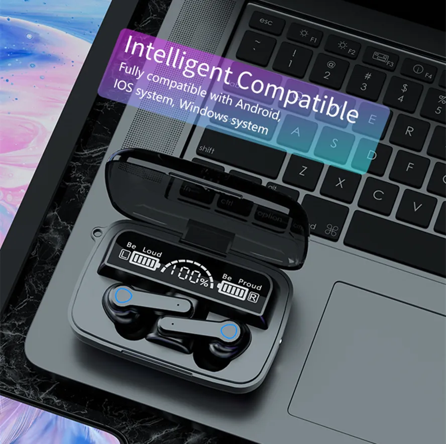 M19 ワイヤレスイヤホン M19 tws bluetoothワイヤレスヘッドセット,ステレオ,ノイズ