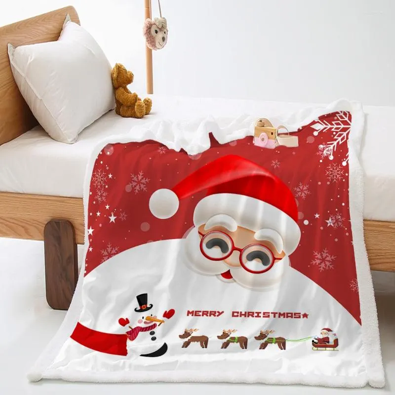 Couvertures joyeuses Christmas Kids Gift Counder Throw