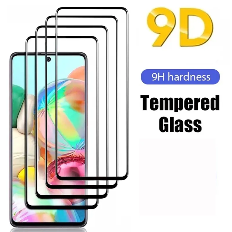 فيلم واقي زجاجي من 9D لـ Samsung S21 Plus S22 S20 Fe شاشة الحامي الغلاف الكامل Galaxy A51 A52 A71 A13 A22 A32 A21S A53