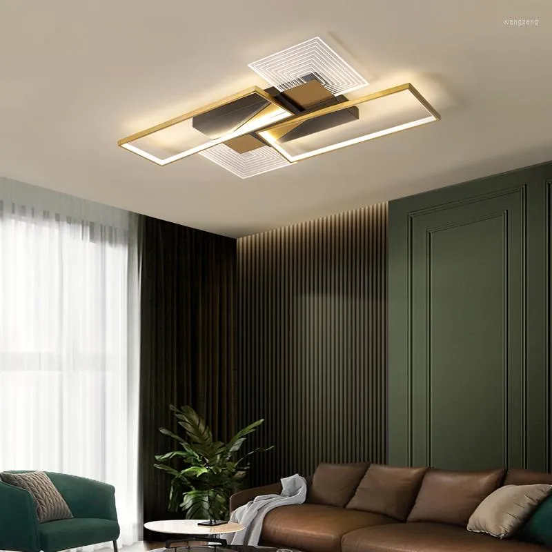 Kronleuchter Schlafzimmer Büro Lampe Decke Gold/Schwarz Nordic Wohnzimmer Einfache Moderne Atmosphäre Mode Esszimmer Beleuchtung