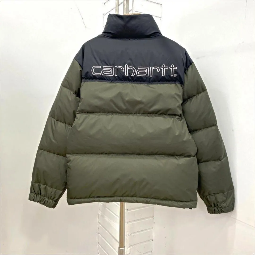 Carharrt wip mens puffer jacket Stylist down Jackets Letter Parka Winter Jacket Men Women warmly Feather thick casual Overcoat Size S/M/L/XL/2XL JK006