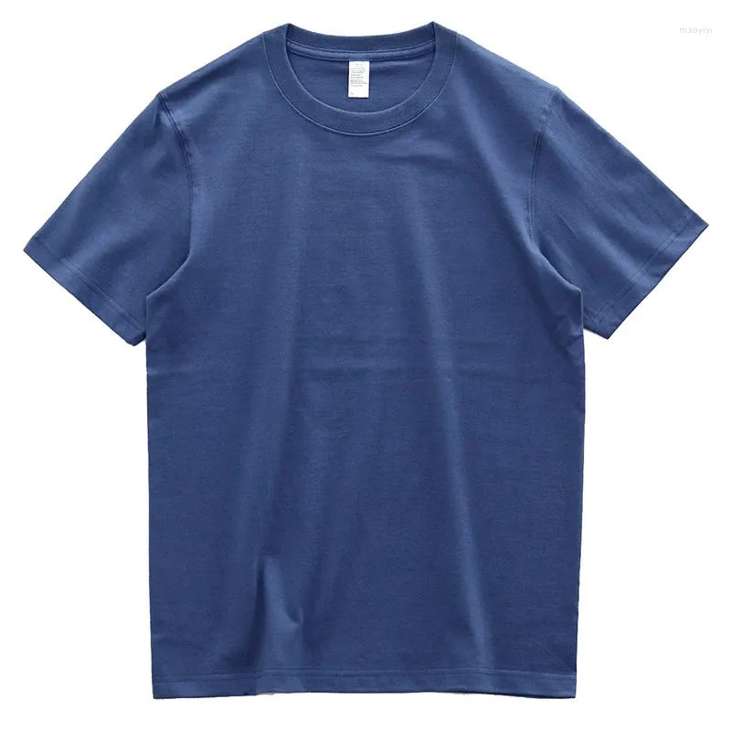 メンズTシャツネックラウンドレトロファッションシャツの厚いコットンサマースタイルメンズTシャツ半袖男性と女性の衣料品トップティーボーイズ