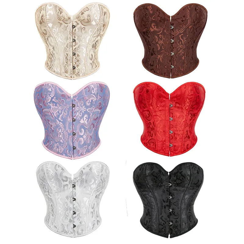 Cropped Lace Boned Corset Top
