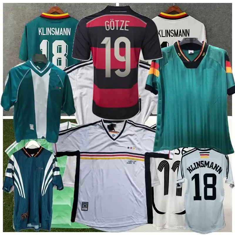 Retro classic germanyS soccer jerseys 1988 1990 1992 1994 1996 1998 2006 2010 14 16 BALLACK LAHM KLOSE PODOLSKI Moller GOTZE KLINSMANN MATTHAUS Retro football shirt