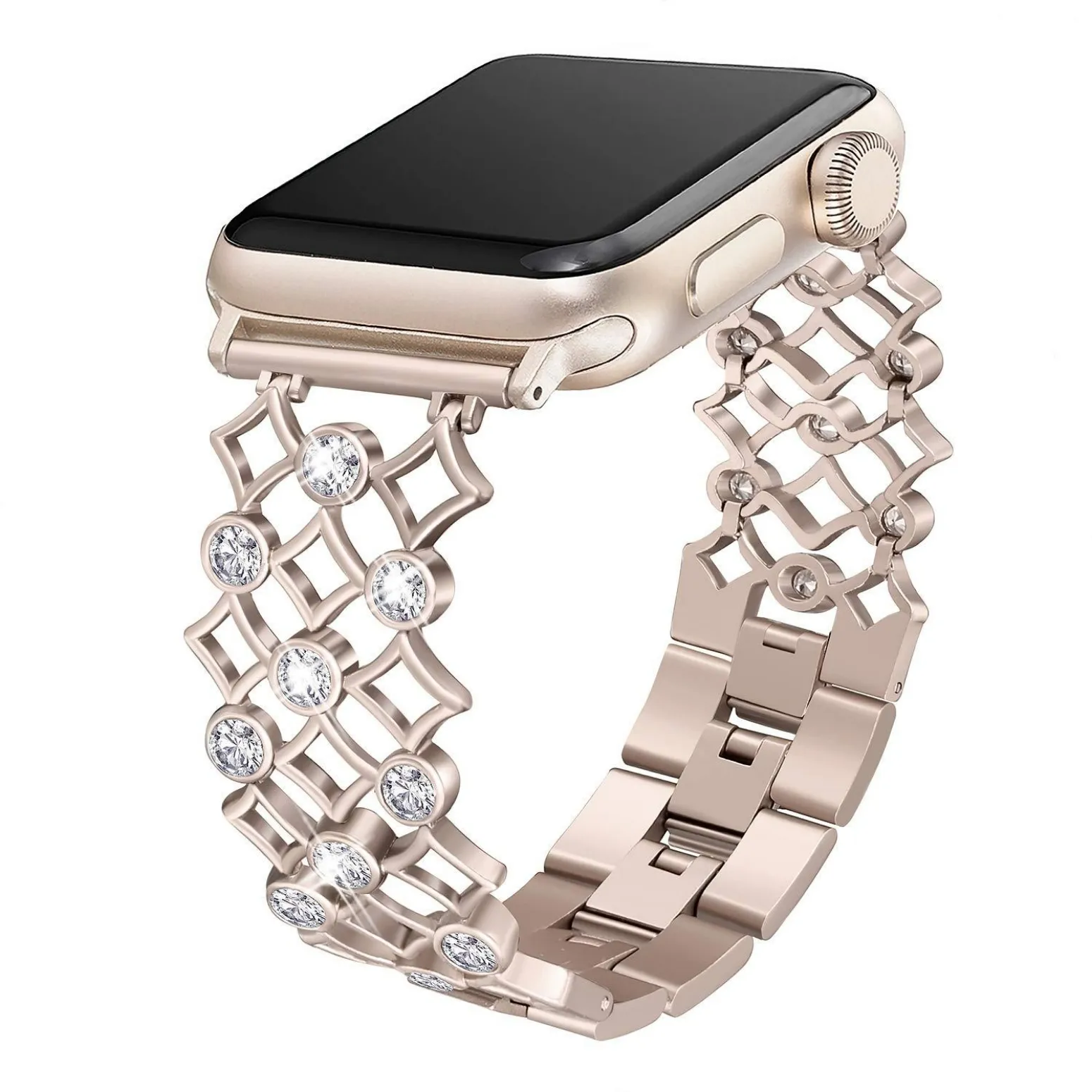 Diamond Armband för Apple Watch Ultra Strap 49mm 8 7 41mm 45mm 44mm 40mm 42mm 38mm rostfritt stål IWatch Series 6 SE 54 3 2 1 Kvinnor handledsband Tillbehör