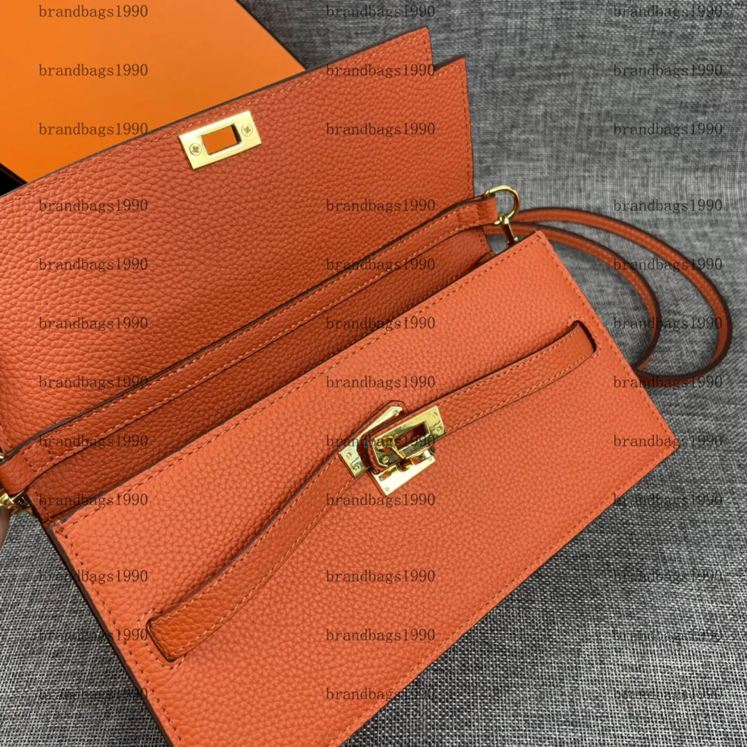 Togo Wallet On Chain Designer Purse With Leather Strap Serial Number Full Set Box Packaging woman Wallets Whole cowskin Card holde2580