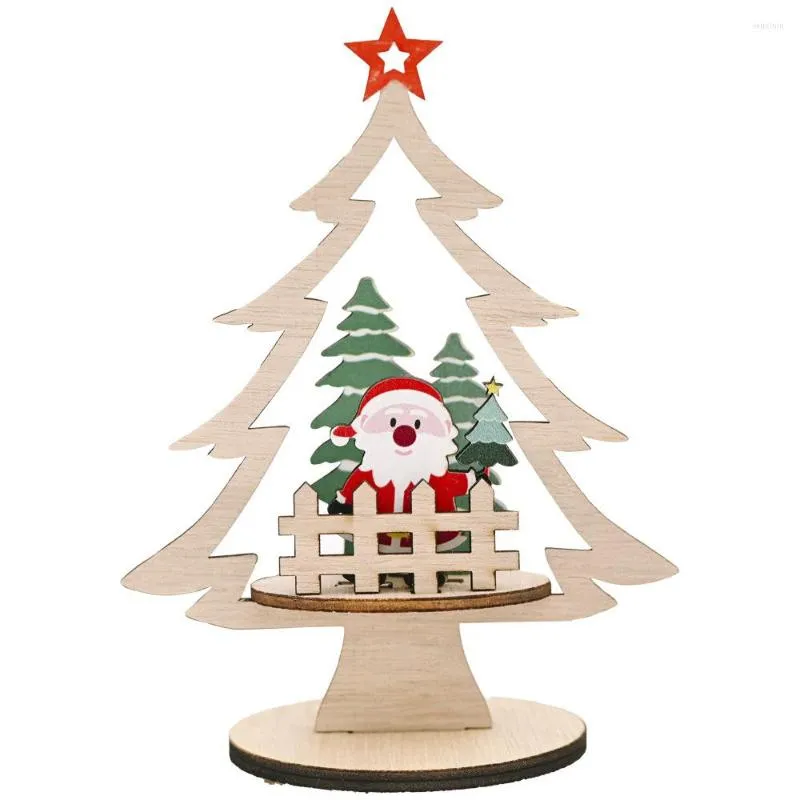Juldekorationer dekorationsfestival levererar trä Diy Tree Ornaments Creative Home