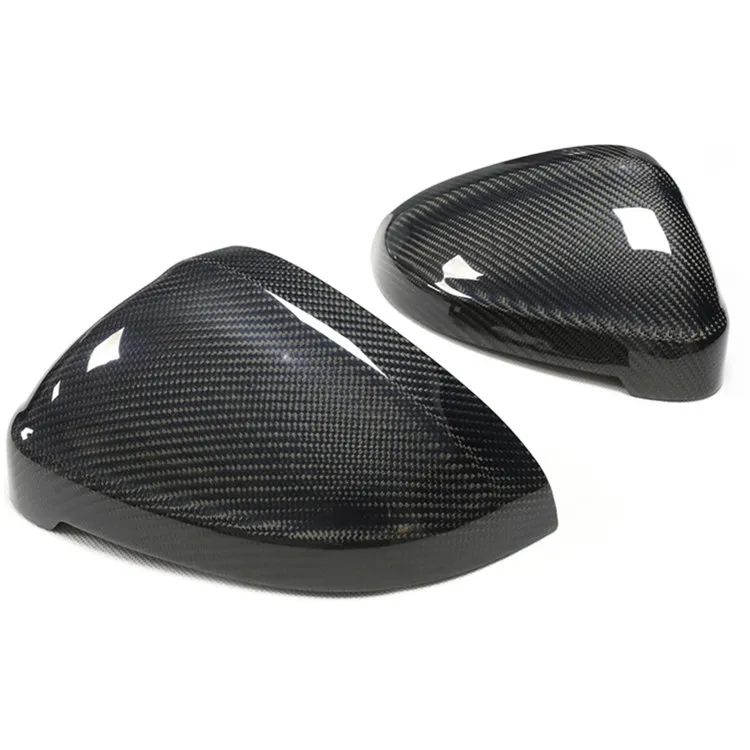 Bil Glossy Carbon Fiber Side Wing Mirror Cover f￶r Audi A4 A4L S4 RS4 A5 S5 RS5 B9 2017-2022 Rearview Shell Caps