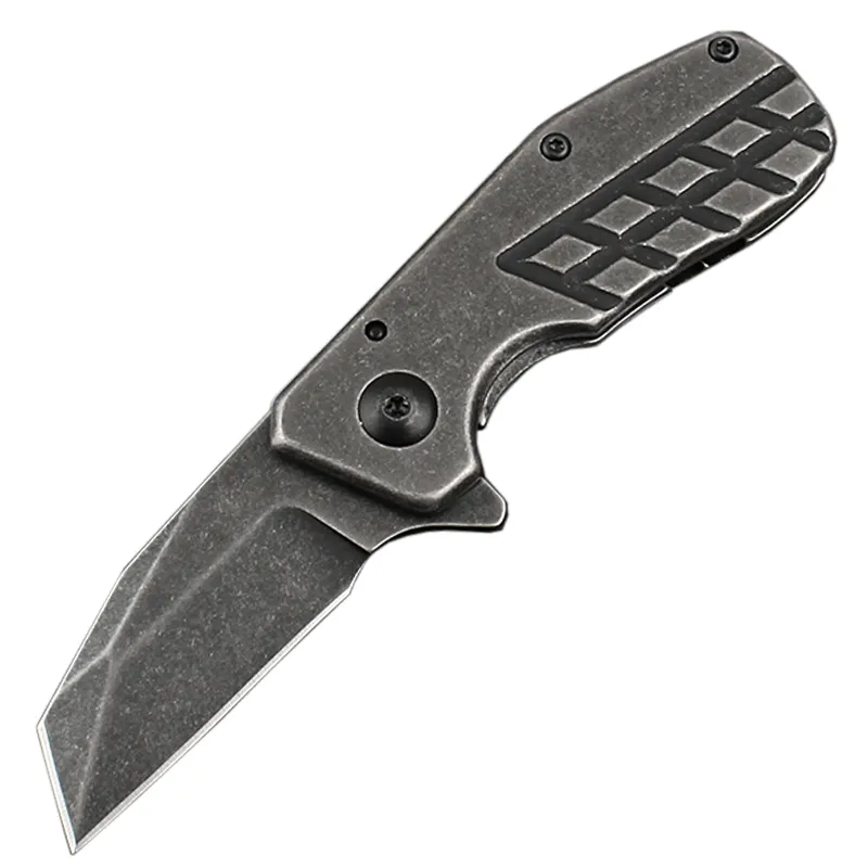 R1103 Falha dobrável Flipper 8Cr13Mov Stone Tanto Ponto Ponto Baça de aço Roluste Rolamento de esferas Rápida e EDC Pocket Facas