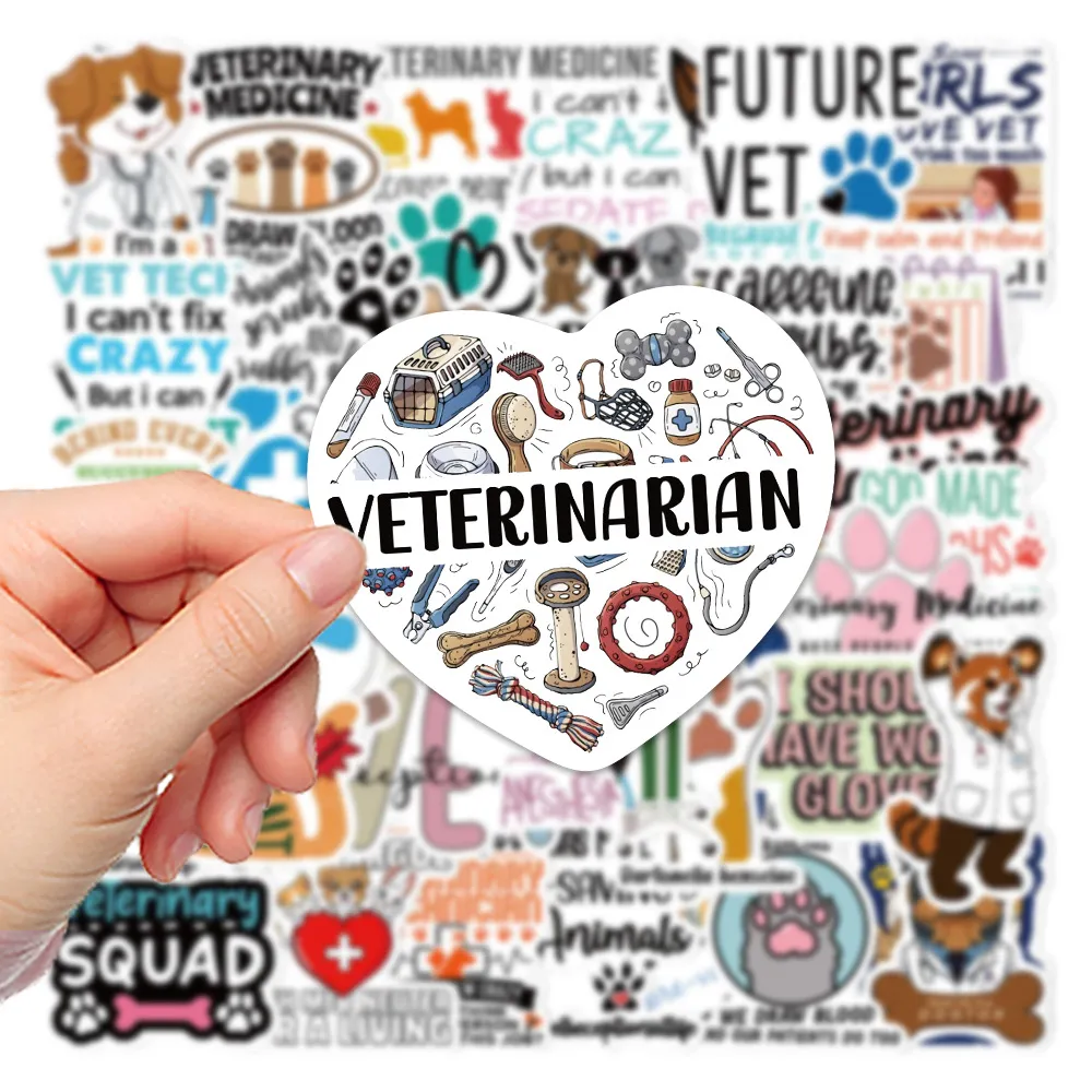 Graffiti Skateboard Stickers Pets Doctor Veterinarian For Car Laptop Ipad Bicycle Motorcycle Helmet PS4 Phone Kids Toys DIY Decals Pvc Guitar Sticker