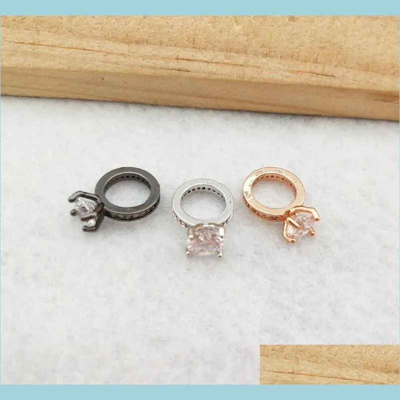 Anhänger Halsketten 10 Stück Tiny CZ Kristall Charm Anhänger Zirkon Stein Micro Pave Finding DIY Halskette Frauen Schmuck PD890 Drop Deliver Dhyaz