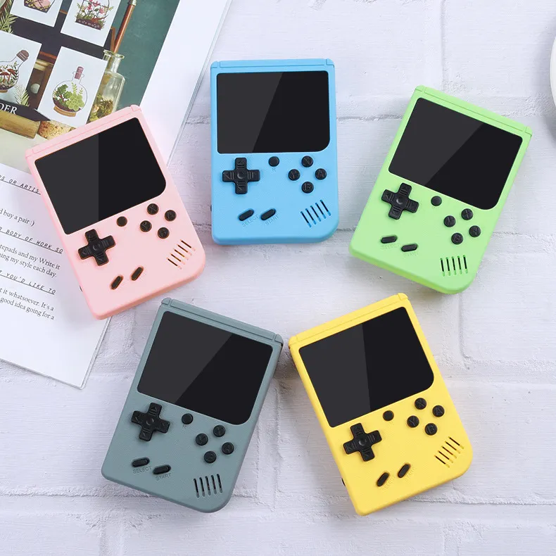 Joueurs de jeu cadeau Macaron Portable rétro lecteur de Console de jeu Portable 3.0 pouces TFT couleur écran 800/500/400 en 1 poche