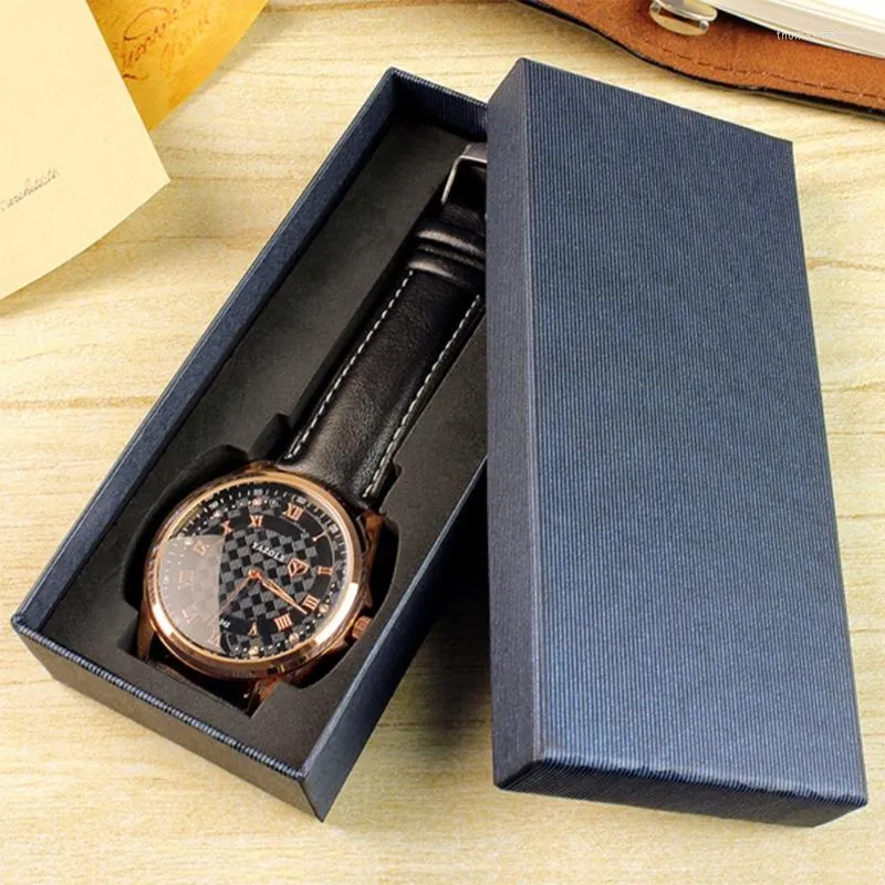 Boîtes de montres boîte de rangement étui de rangement Type Long bijoux affichage cadeaux emballage organisateur élégant