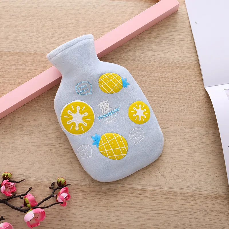 Cartoon Portable Water Injection Bottle Party Favor Thickened Winter Warm Hot Water Bag Handbag 350ML