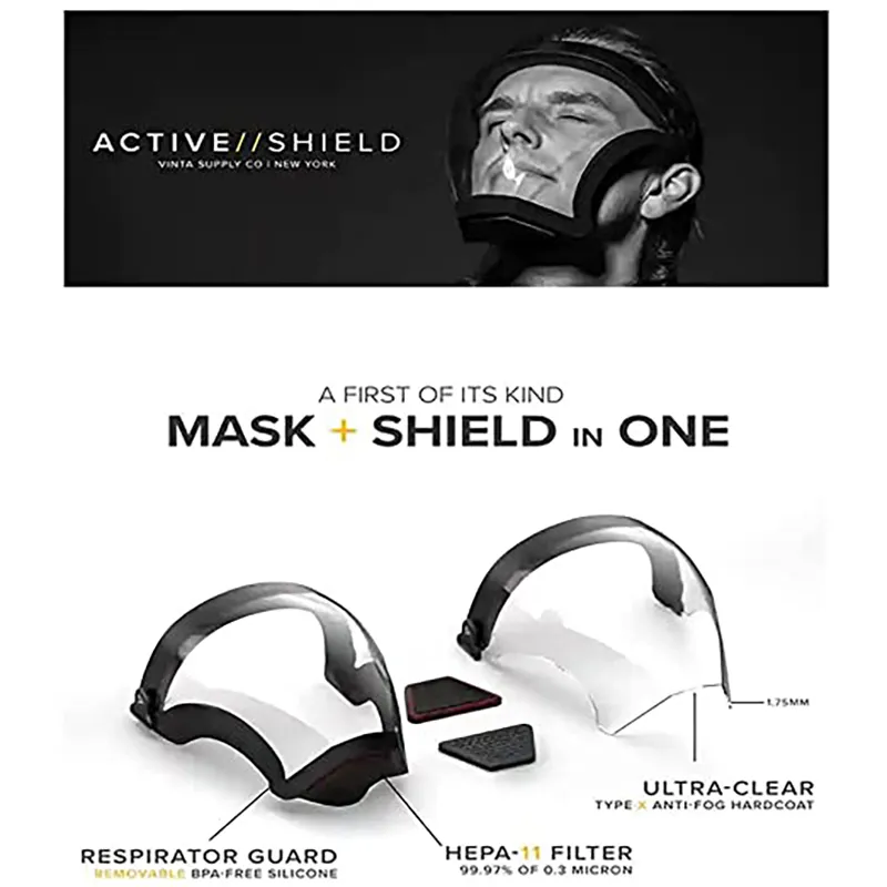 wholesale Full Face Shield Protection Safety Transparent Mask Reusable