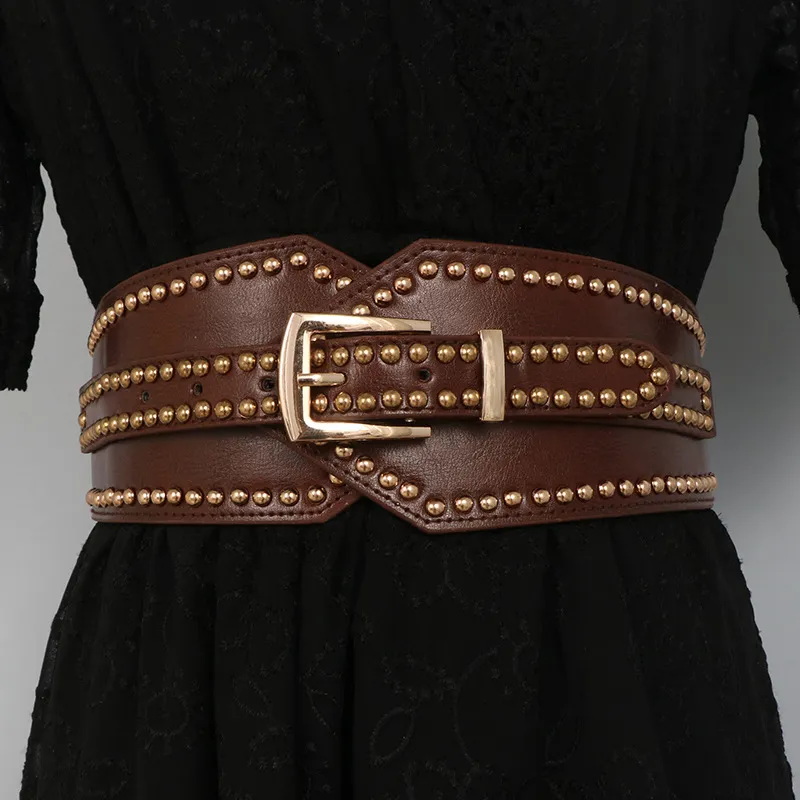 Womens Fashion Elastic Belt With Bright Rivets And... From Justjewelry,  $23.39 | DHgate.Com