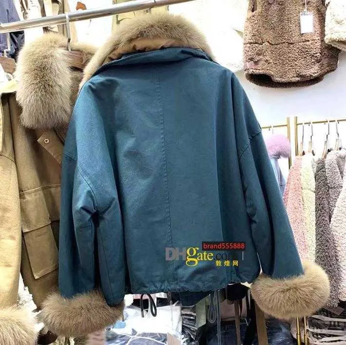 Women Winter Jacket Ladies Real Raccoon Fur Collar Duck Down Inside Warm Coat Femme With All The Tag New Arrive