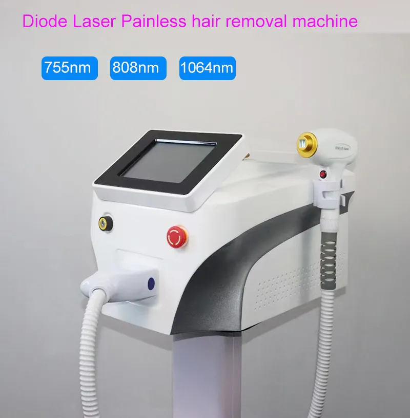 Nieuwe 808nm laser ontharingmachine 755nm 1064nm 3 golflengte diode Remova schoonheidsapparatuur