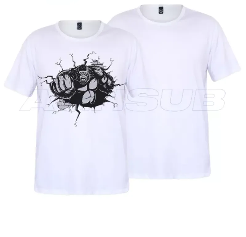 Camisetas blancas en blanco con sublimación, ropa para el hogar, impresión por transferencia de calor de algodón y poliéster, personalizada, B5, almacén de EE. UU.