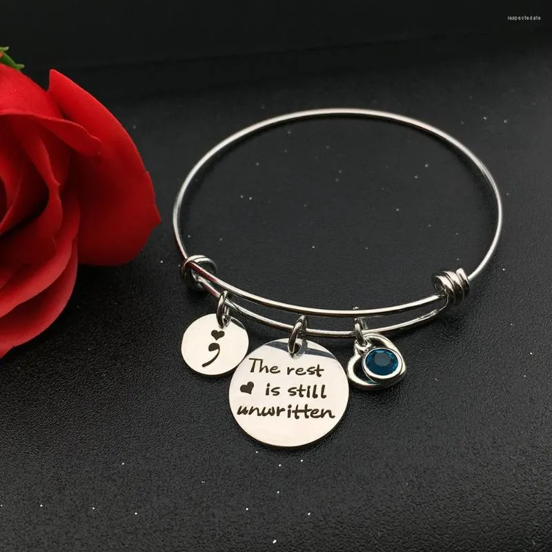 Adjustable Bracelet The Rest Is Still Unwritten Semicolon Suicide