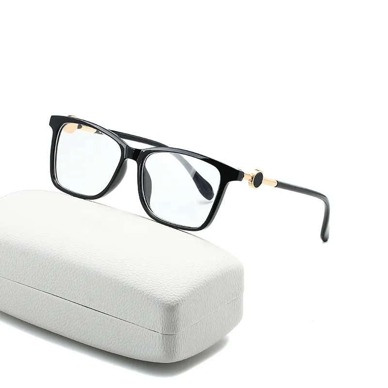 جديد أزياء الرجال والنساء إطار نظارات العلامة التجارية مصمم مربع نظارات الكمبيوتر جودة للجنسين اللوح وصفة طبية