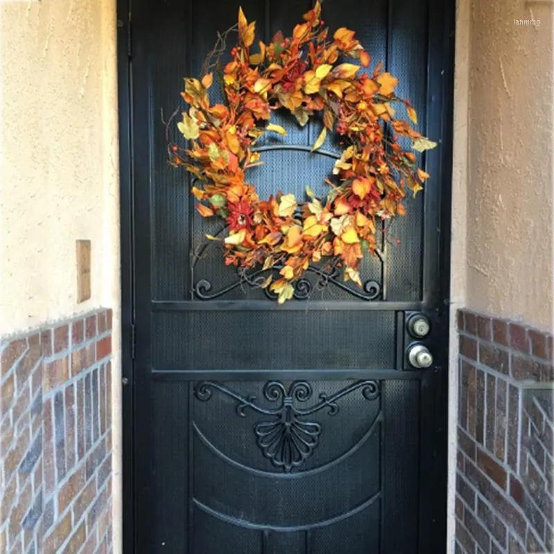 Fiori decorativi Ghirlanda autunnale Decorazione natalizia Ghirlanda del Ringraziamento Finestra Ristorante Casa Porta artificiale Muro