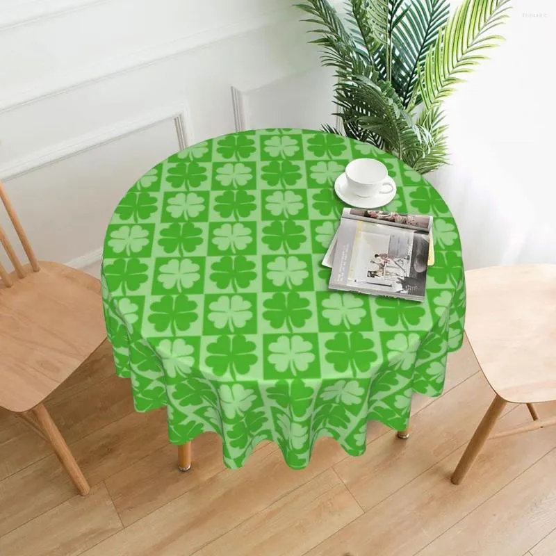 Tafeldoek Lucky Green Shamrock Tafelkleed St Patricks Day Outdoor Polyester Cover Square Groothandel Decoratie Custom