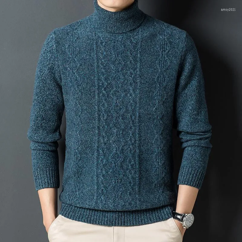 Men's Sweaters Autumn And Winter 2022 Young Middle-Aged Men's Turtleneck Thickened Sweater Woolen Top