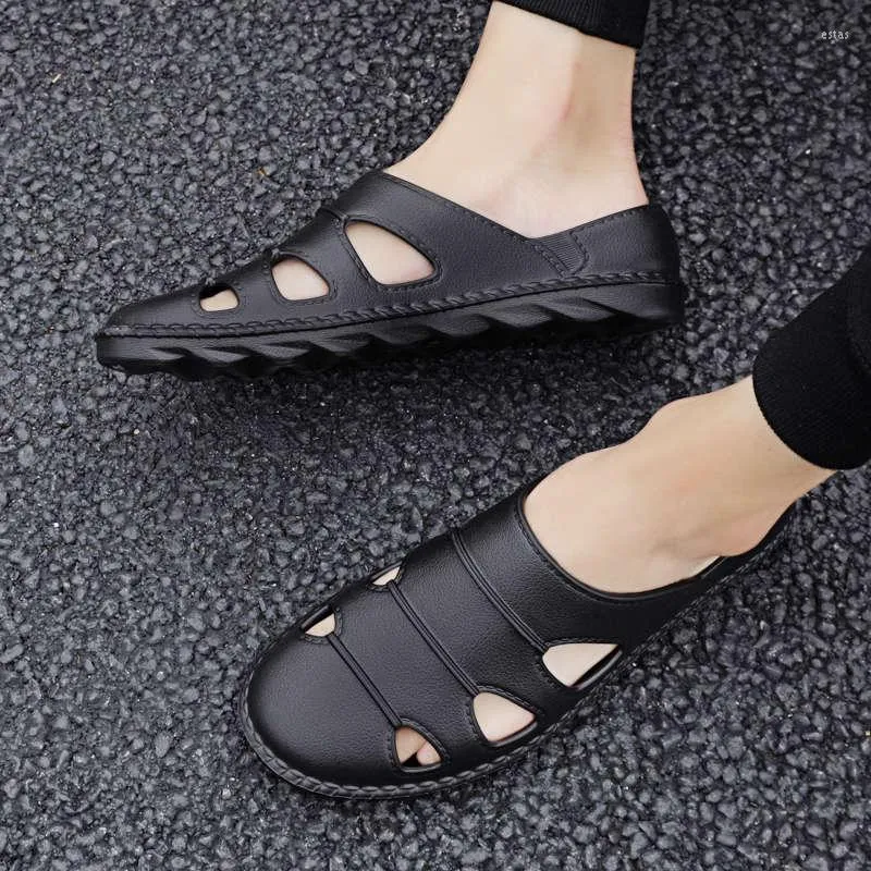 Sandals Men's Summer Slippers Academia Leather Casual Shoes Non-Casual Sneaker Size 9 Men Luxury Tennis