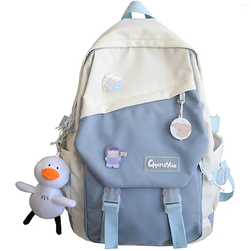 Ryggsäck lapptäcke ryggsäckar ryggsäck för tonåring flickor skolväska söta elever bokväska härlig dragkedja vattentät stor kapacitet