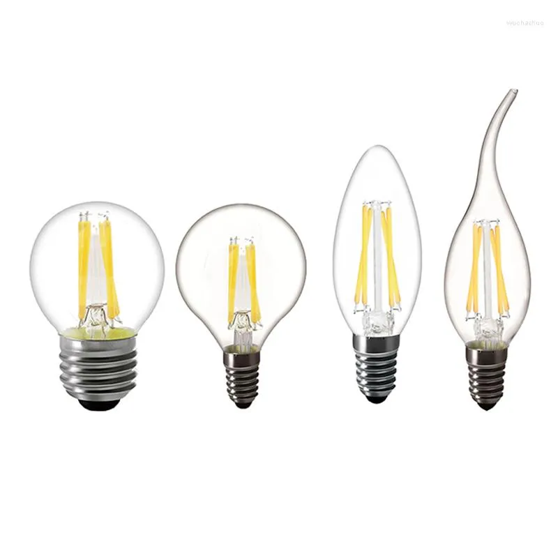 Ljuslampa C35 Filament Light E27 Lamp 230V 240V 4W 8W 12W G45 C35L COB -dekoration