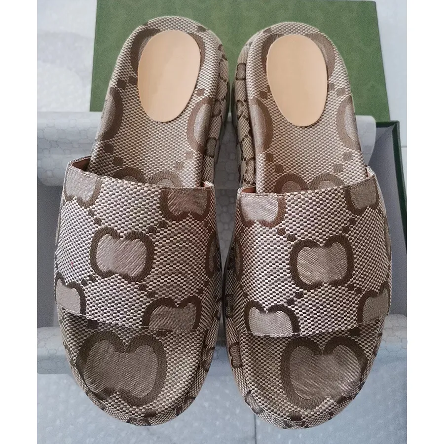 2022 원래 상자가있는 남성 여성을위한 패션 슬라이드 샌들 슬리퍼 Hot Designer unisex beach flip flops slipper ERU 35-45