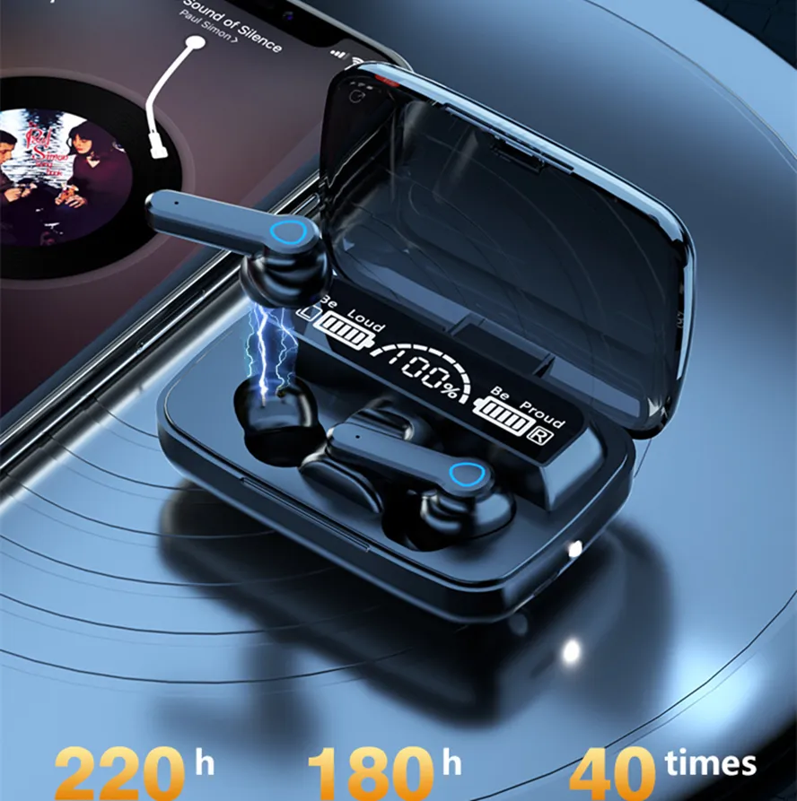 M19 ワイヤレスイヤホン M19 TWS Wireless Bluetooth Headphones Earphones High Bass