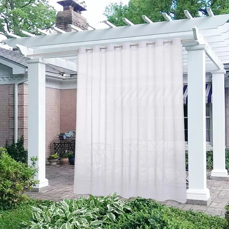 Perde Drapes Beyaz Açık Vual Bahçesi Su geçirmez Pencere Sundurma Pergola Cabana Hazebo Güneş Odası