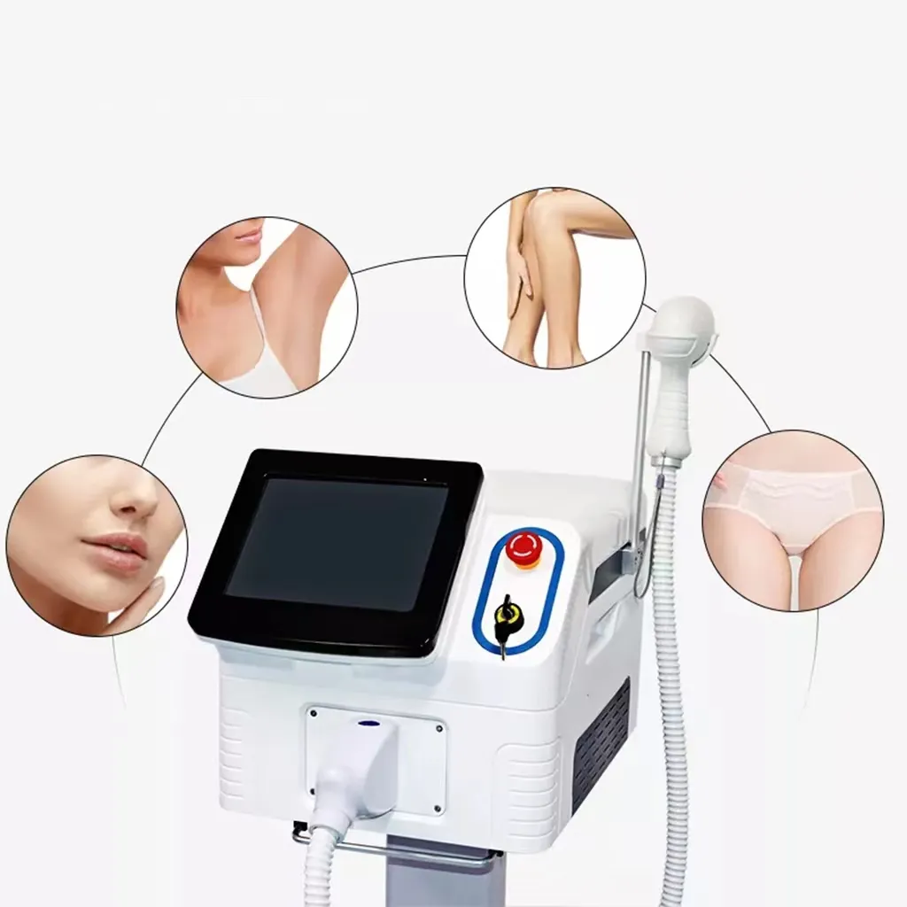 Top Sales Diode Laser 808 NM 755 1064 Hud Ansiktsbehållning Permanent Hårborttagning Whitening Skin Rejuvenation Device