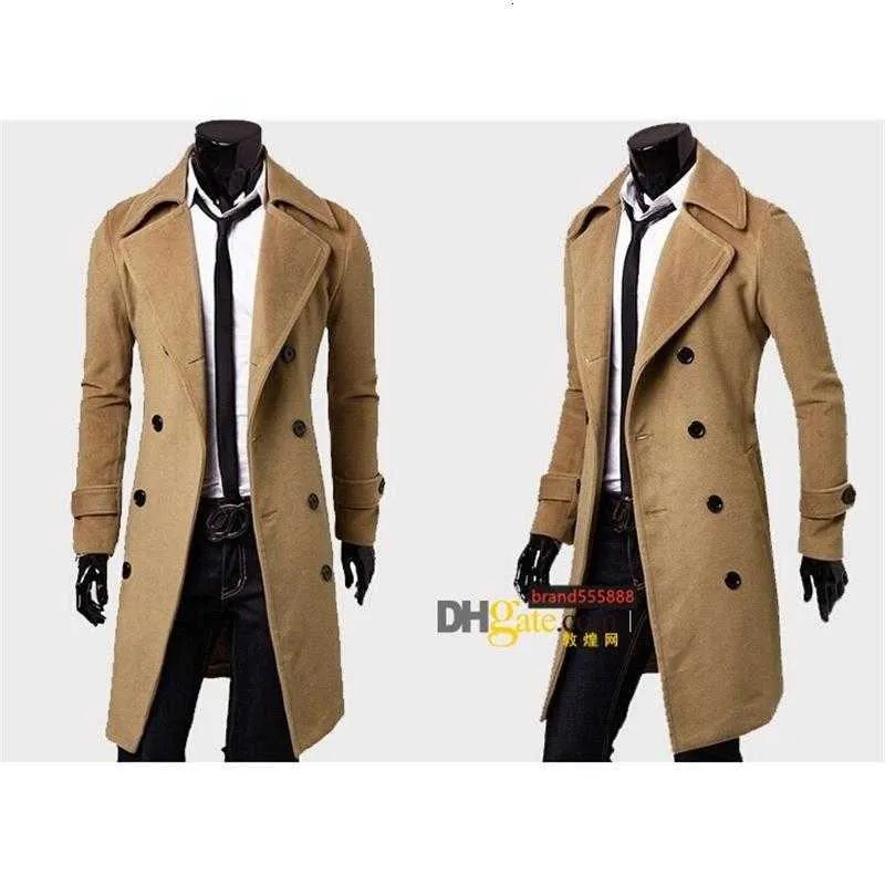 Mens Designer Clothing Trench Coats Winter Fashion Single Breasted Cashmere Jacket Coats Men Overcoat Casacos