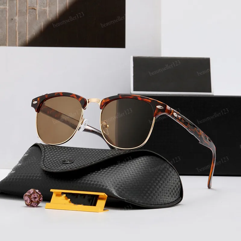 Luksusowe designerskie okulary przeciwsłoneczne unisex okulary przeciwsłoneczne Wysokiej jakości okulary Outdood Ośniaki Ornamentalne soczewki 5 kolorów Pół-mimowa moda
