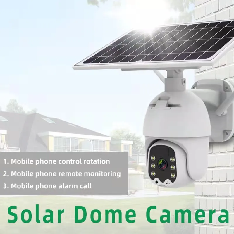 Солнечная камера на открытом воздухе 1080p наводнение для системы безопасности с интеллектуальным домом с обнаружением движения Night Vision AI