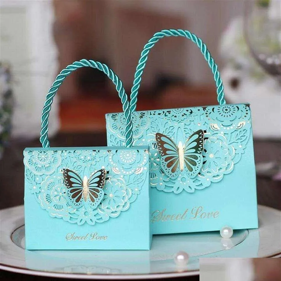 Andra evenemangsfestleveranser Candy Box Bag Chocolate Paper Presentpaket för födelsedagsbröllopsfest favoritförsörjning DIY BABY SHO DH8UK
