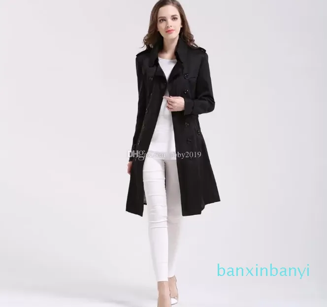 Płaszcz dla kobiet Nowe damskie płaszcze wiosna i jesienne podwójne guziki nad płaszczem długie s-3xl plus size