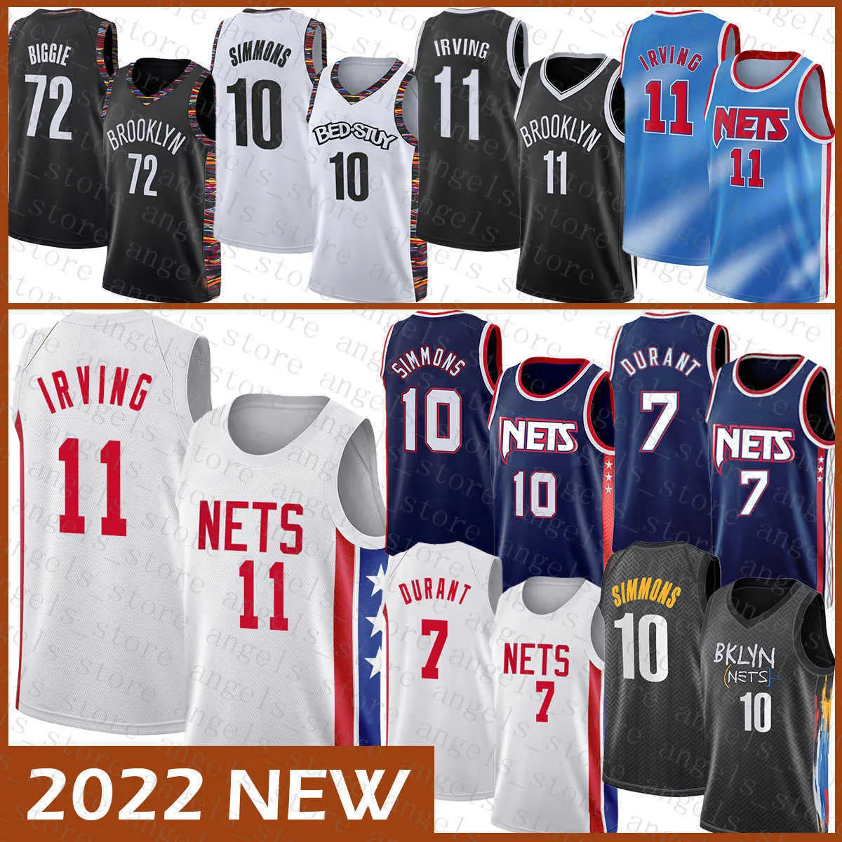 Basketball Jersey 7 11 10 72 Men Kevin Durant Kyrie Irving Ben Simmons Biggie