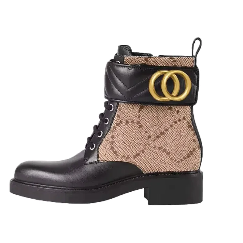 Bottines Femme à Lacets & Fermeture Éclair - Cuir, Taille 35-58, Semelle Antidérapante - Style Automne/Hiver Décontracté