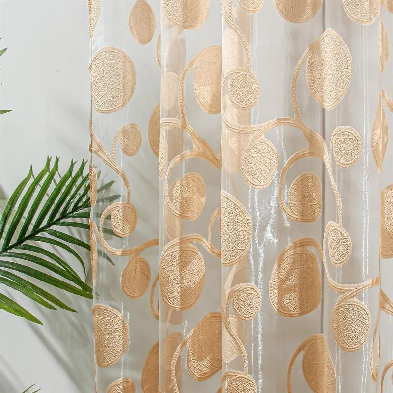 Curtain & Drapes Topfinel Circle Geometric Modern Sheer Panel For Living Room The Bedroom Kitchen Blinds Window Treatment Draperies Decor